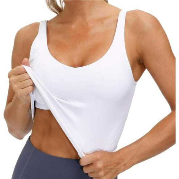 The Gym People Sports Bra Longline Padded Racerback Medium Support Workout - Picture 5 of 7